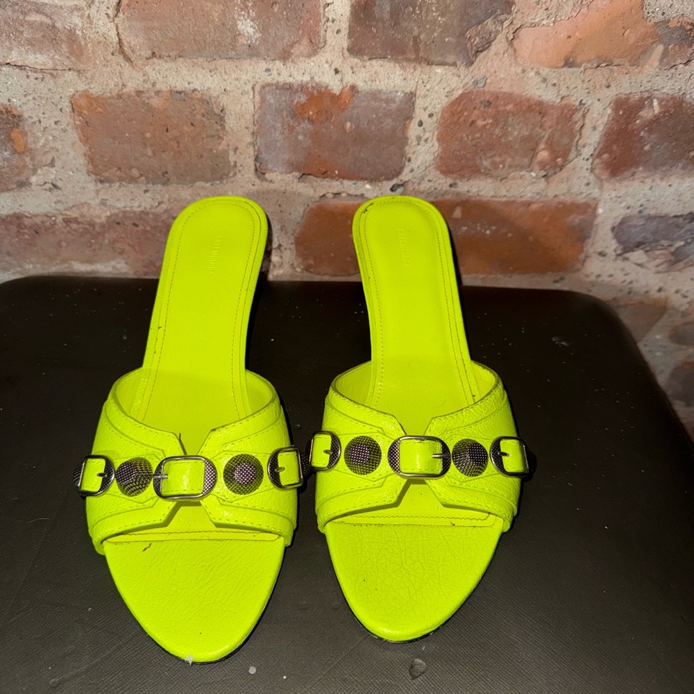 Balenciaga Yellow Sandals with Modern Design